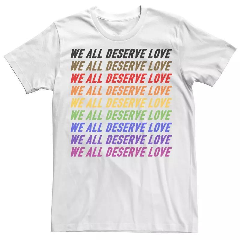 Men's Pride Deserve Love Tee, Size: Small, White Product Image