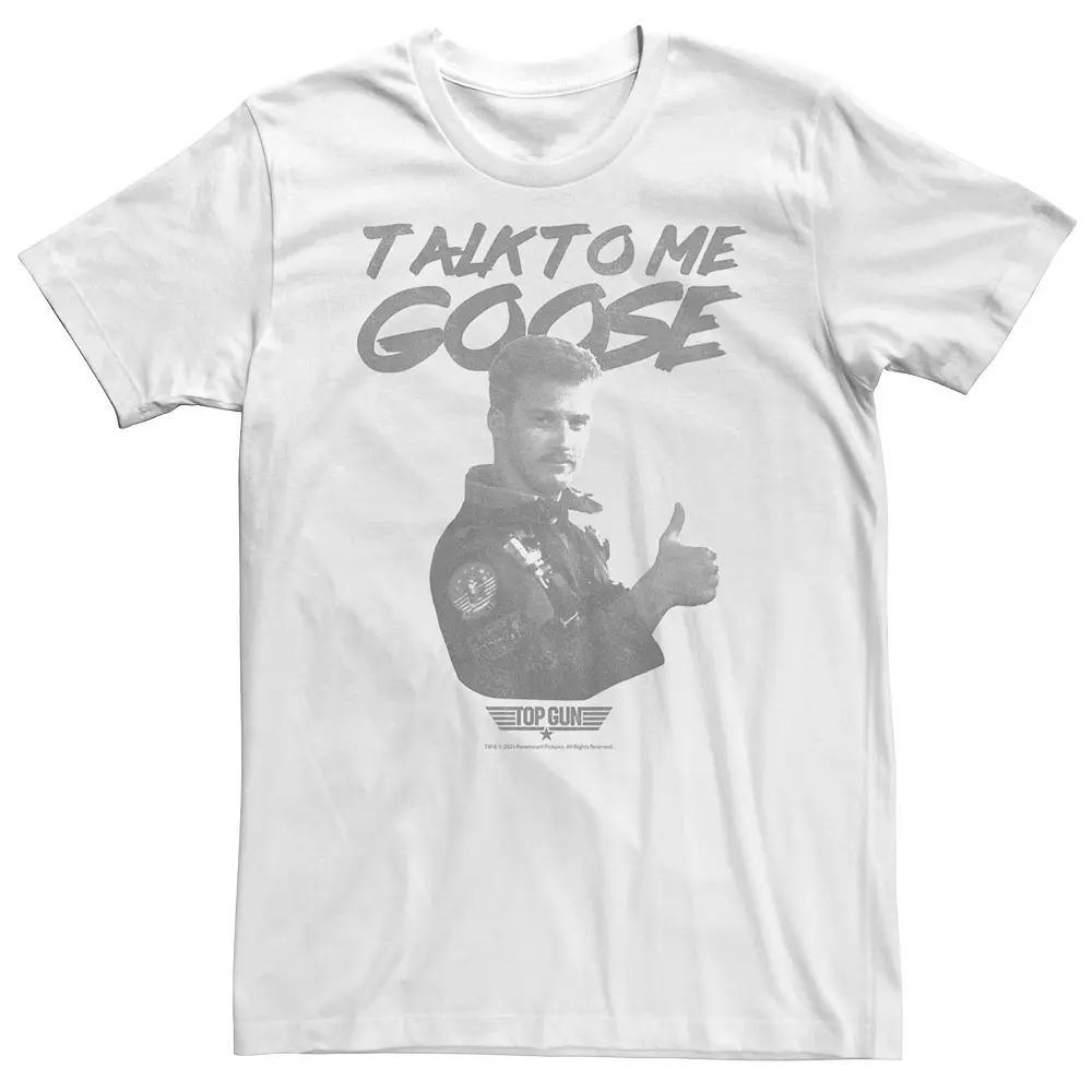 Big & Tall Top Gun Talk To Me Goose Thumbs Up Tee, Men's, Size: 4XL Tall, White Product Image