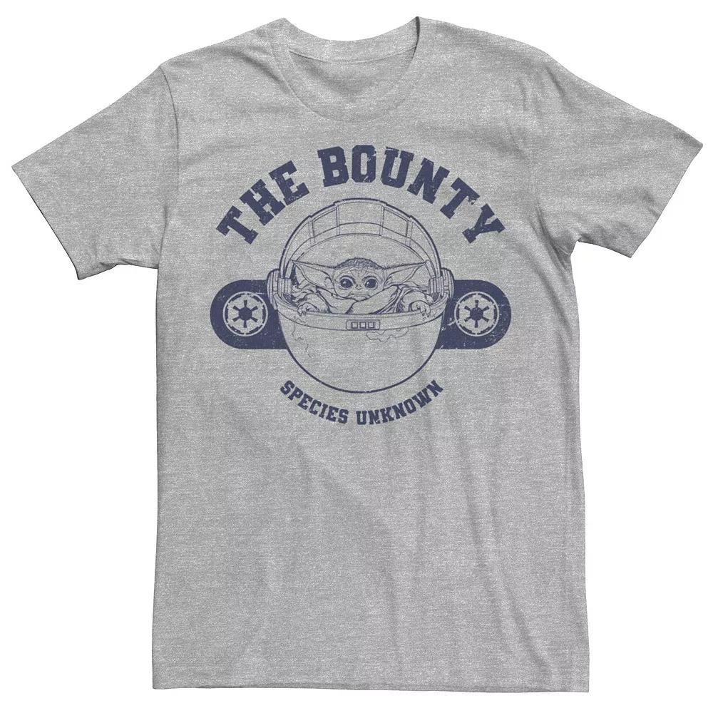 Men's Star Wars The Mandalorian The Bounty Collegiate Poster Tee, Size: Large, Athletic Grey Product Image