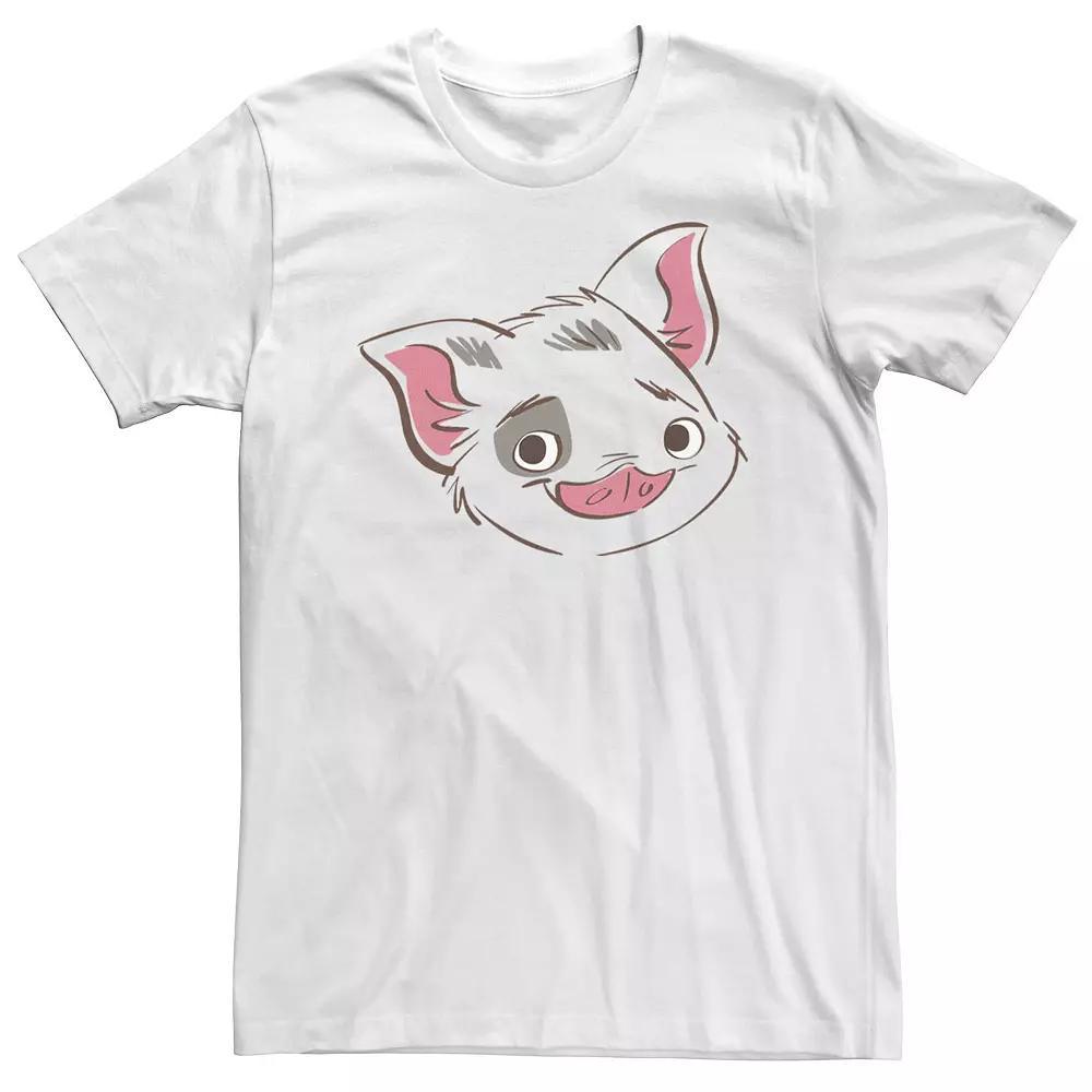 Big & Tall Disney Moana Pua Big Face Tee, Men's, Size: 4XL, White Product Image