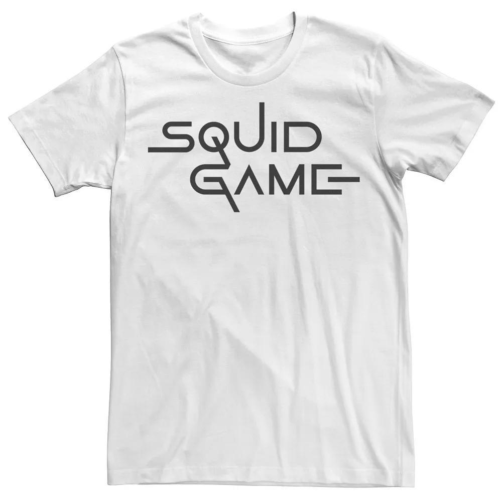 Men's Squid Game Distressed Text Logo Tee, Boy's, Size: XS, White Product Image