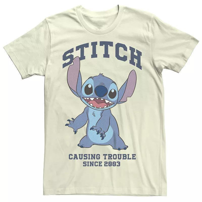 Disney's Lilo & Stitch Men's Causing Trouble Since 2003 Tee, Size: Small, Silver Product Image