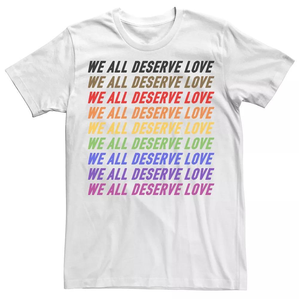Men's Pride Deserve Love Tee, Size: Small, White Product Image