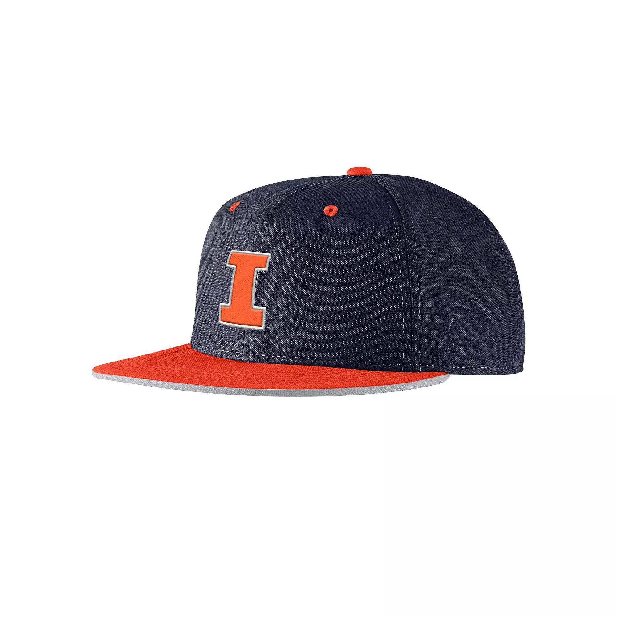 Men's Nike Navy Illinois Fighting Illini On-Field True Performance Baseball Fitted Hat, Size: 8, Blue Product Image