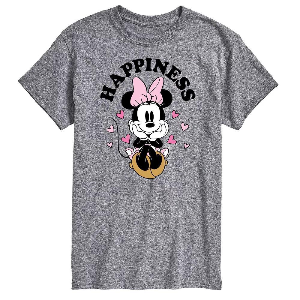 Disney's Minnie Mouse Happiness Men's Graphic Tee, Size: Medium, Gray Product Image