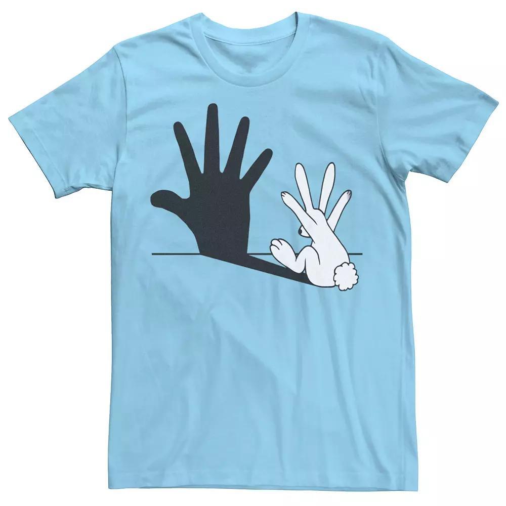Men's Rabbit Hand Shadow Graphic Tee, Size: XXL, Light Blue Product Image