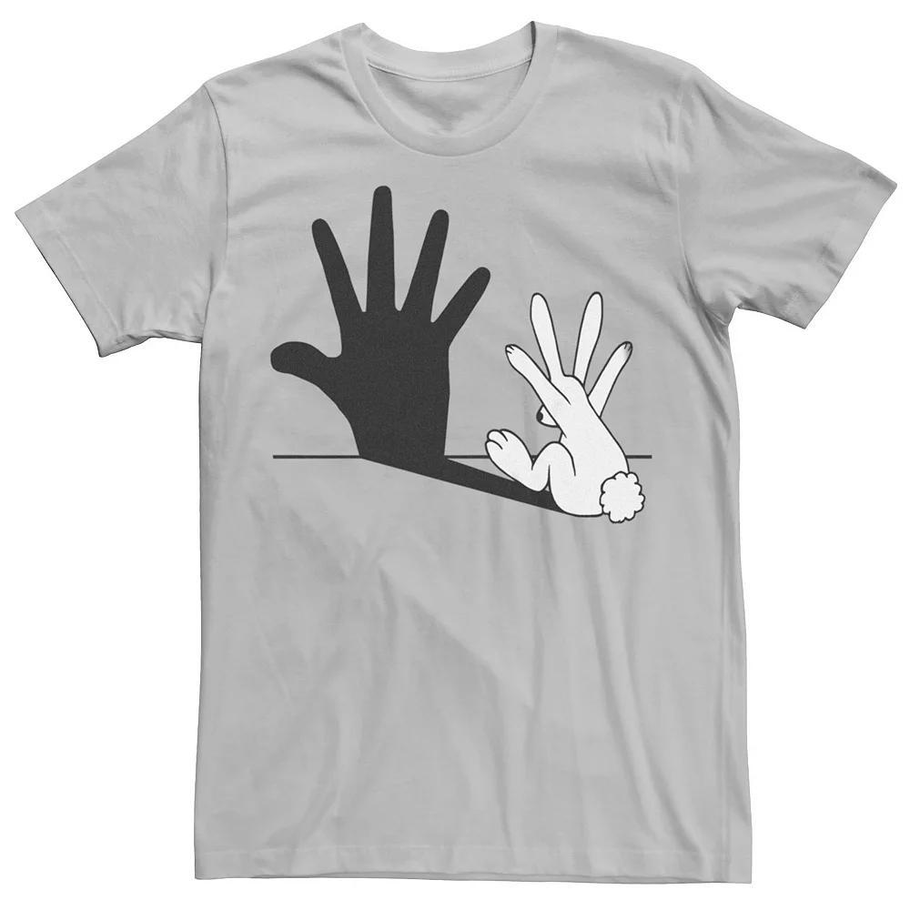 Men's Rabbit Hand Shadow Graphic Tee, Size: XXL, Light Blue Product Image