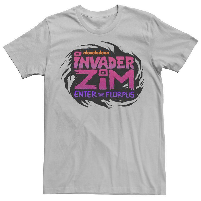 Mens Nickelodeon Invader Zim Enter Florpus Logo Graphic Tee Royal Grey Product Image
