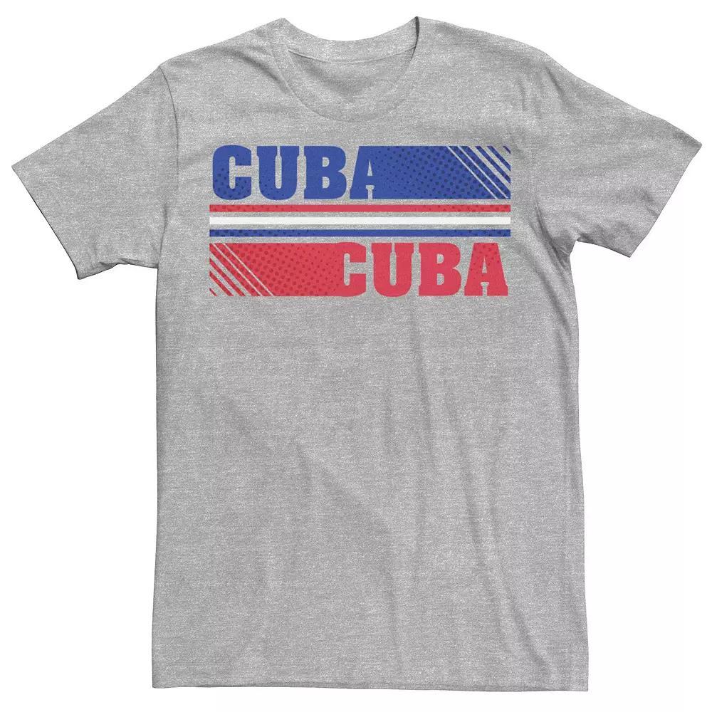 Men's Gonzales Cuba Colorful Word Stack Tee, Size: Small, Athletic Grey Product Image