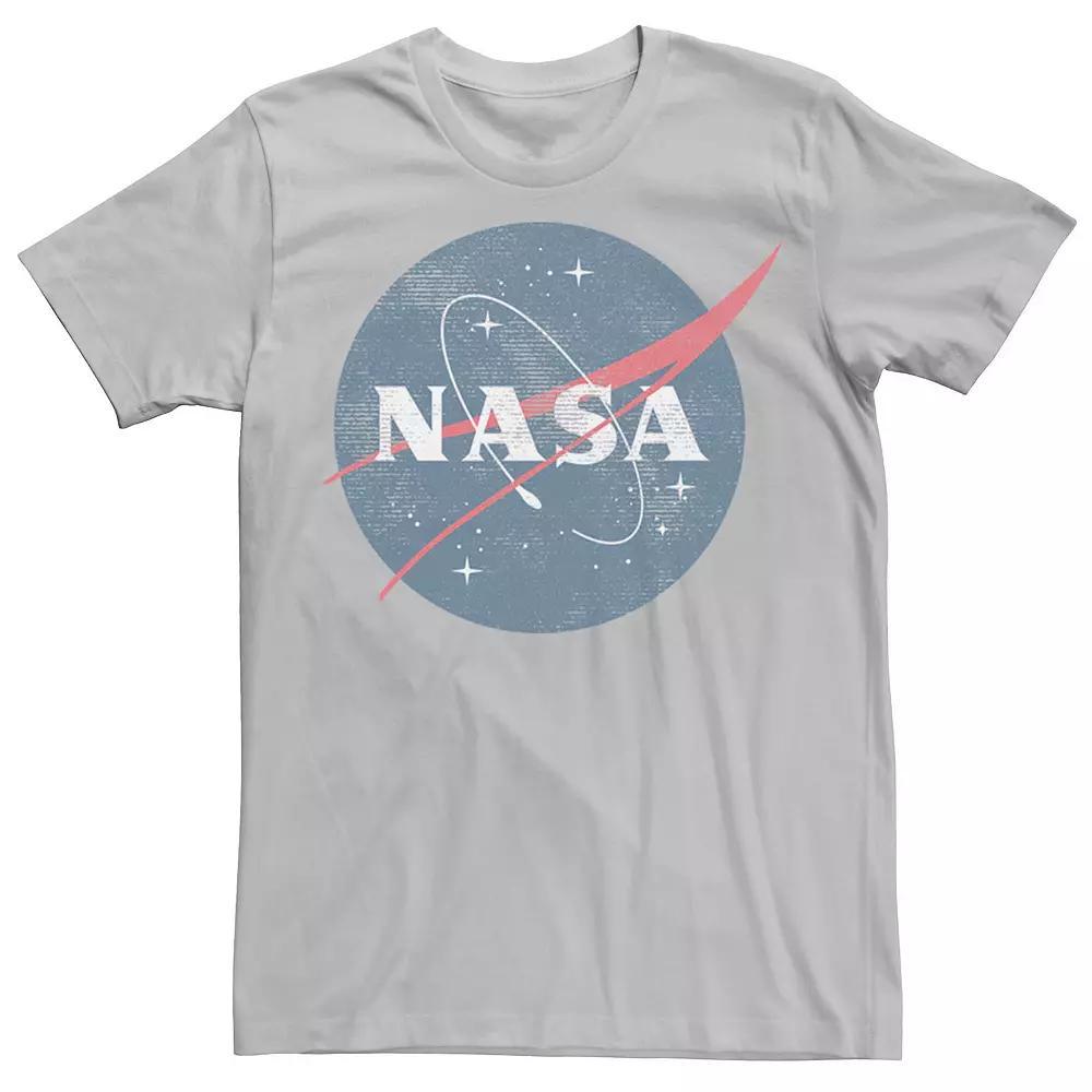 Men's NASA Faded Classic Logo Tee, Size: Large, Silver Product Image