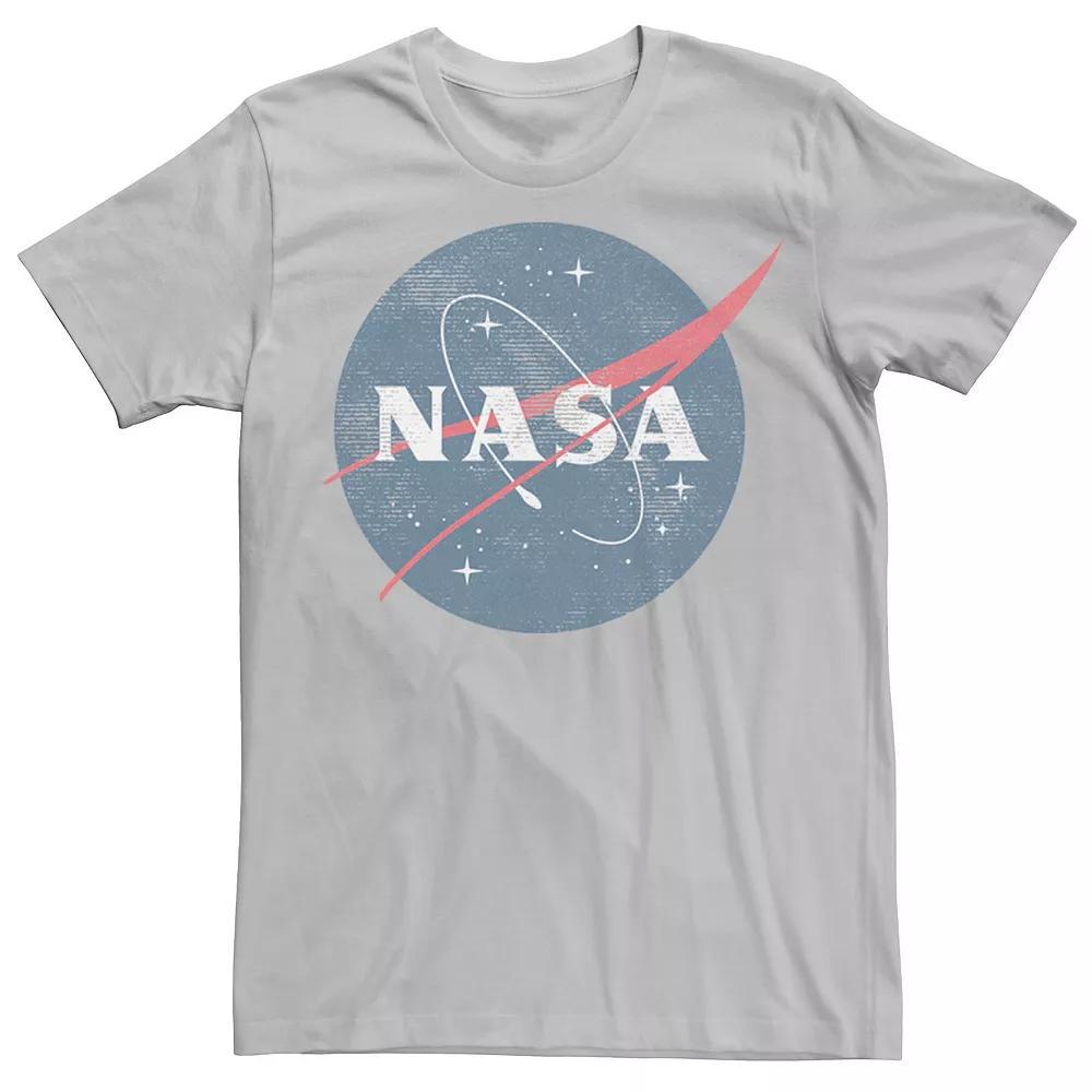 Men's NASA Faded Classic Logo Tee, Size: Large, Silver Product Image