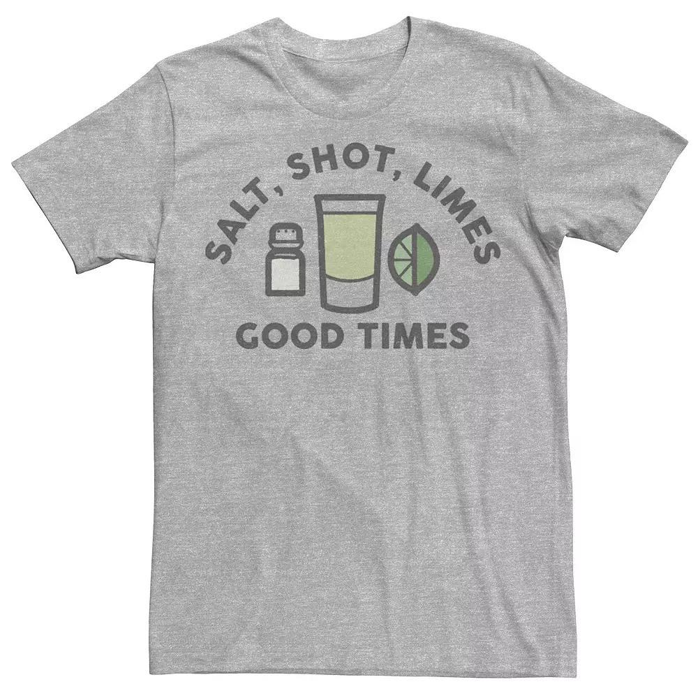 Men's Salt, Shot And Limes Good Times Tee, Size: Small, Athletic Grey Product Image