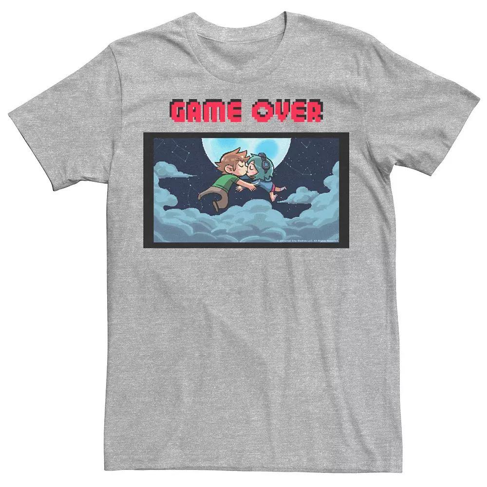 Men's Scott Pilgrim vs. the World Game Over Kiss Tee, Size: Medium, Athletic Grey Product Image
