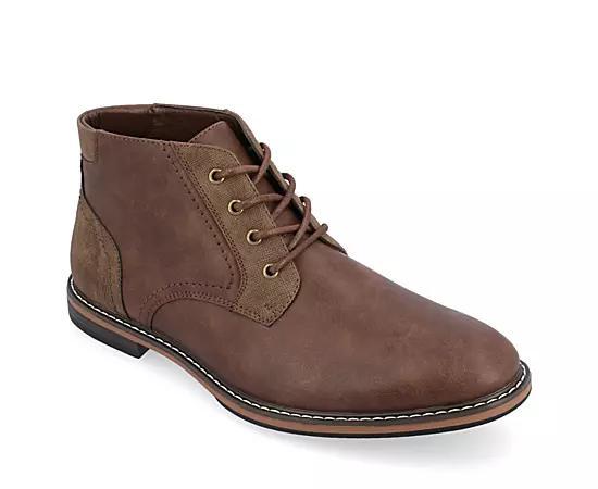 VANCE Franco Men's Plain Toe Chukka Boots, Size: 11 Wide, Brown Product Image