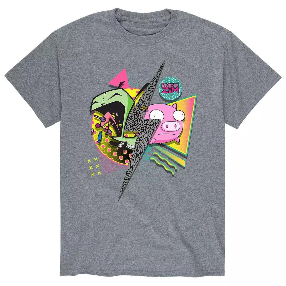 Men's Invader Zim Invaders Bolt Tee, Size: Small, Gray Product Image
