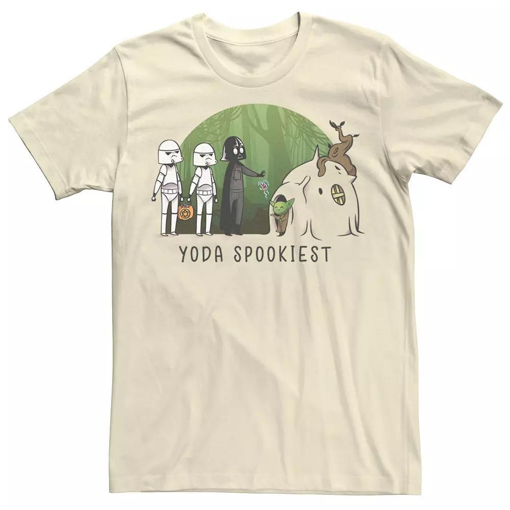 Men's Star Wars Yoda Spookiest Halloween Tee, Size: 3XL, Natural Product Image