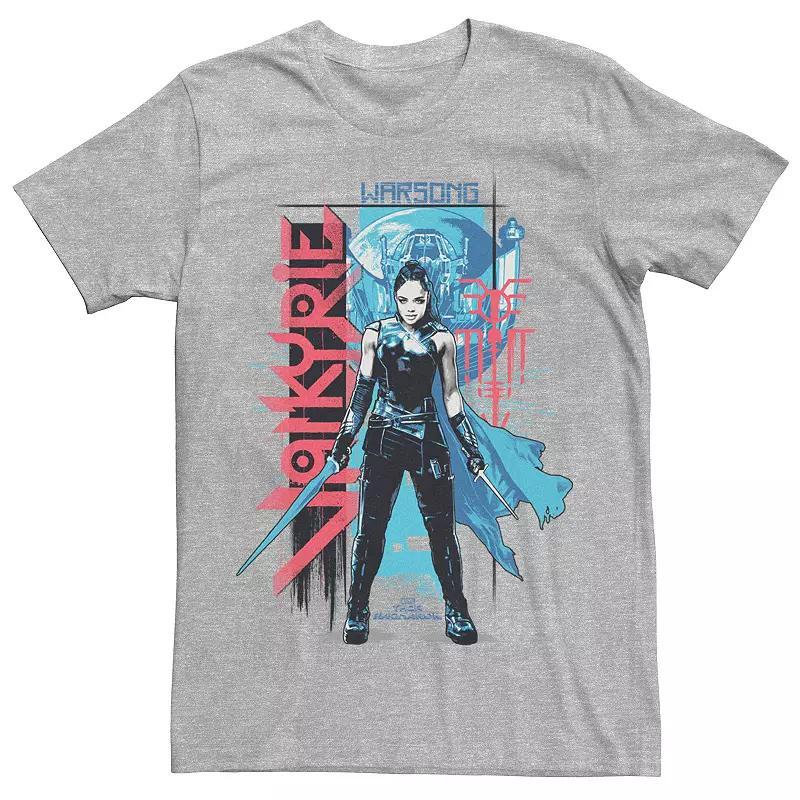 Men's Marvel Thor Valkyrie Warsong Graphic Tee, Size: Large, Athletic Grey Product Image