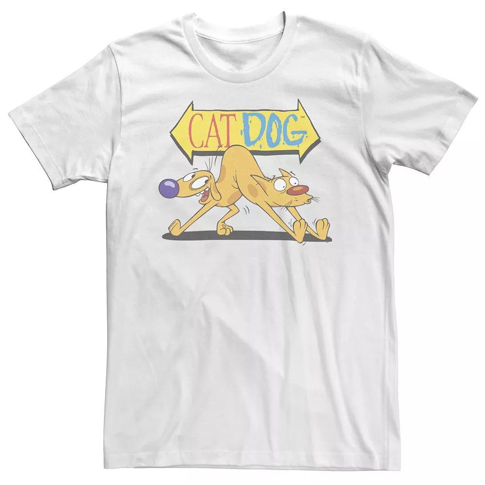 Big & Tall Nickelodeon CatDog Show Title Tee, Men's, Size: 5XL, White Product Image