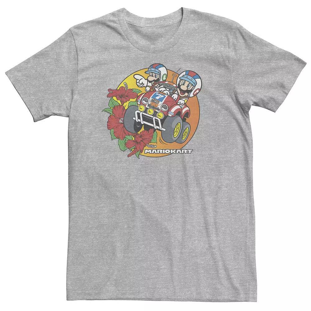 Big & Tall Nintendo Baja Buds Tee, Men's, Size: 3XL Tall, Athletic Grey Product Image