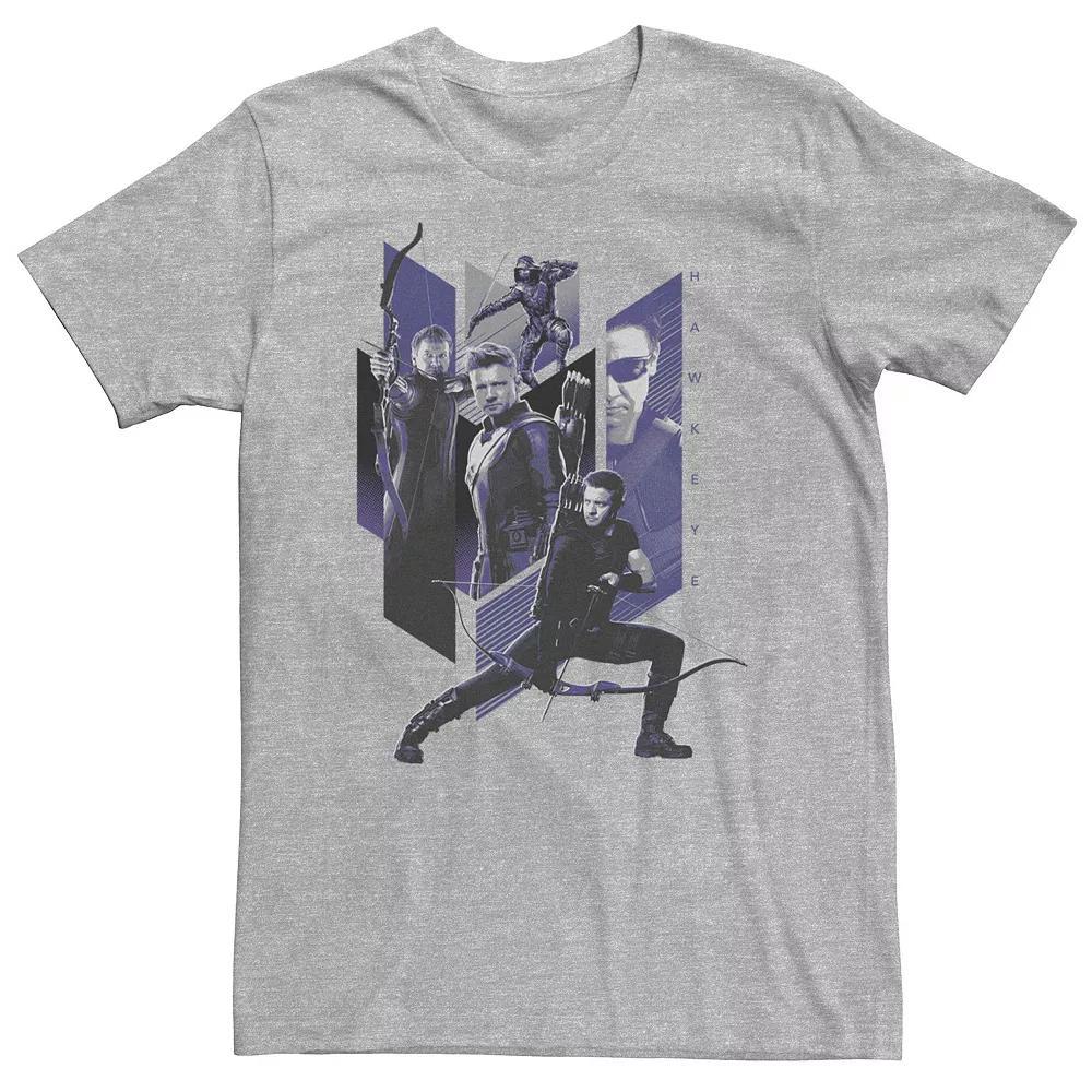 Big & Tall Marvel Avengers: Endgame Hawkeye Mashup Tee, Men's, Size: 4XL, Athletic Grey Product Image