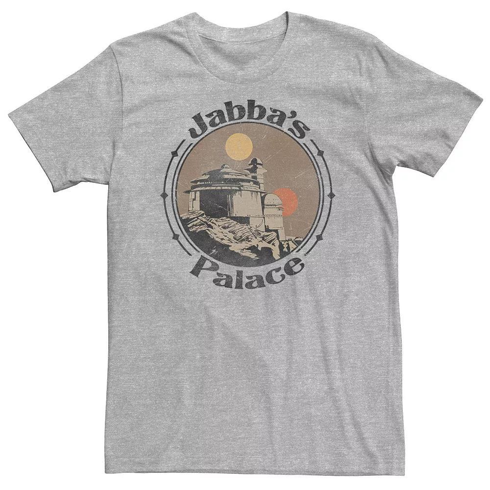 Big & Tall Star Wars Jabba's Palace Two Suns Destination Badge Tee, Men's, Size: 3XL Tall, Athletic Grey Product Image