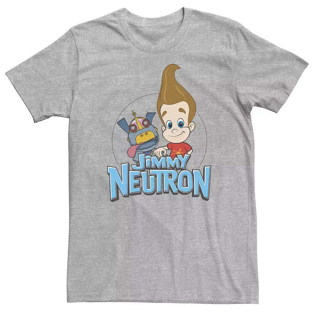 Men's Jimmy Neutron And Goddard Tee, Size: XL, Athletic Grey Product Image