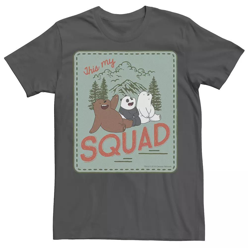 Men's We Bare Bears This My Squad Patch Tee, Size: XXL, Grey Product Image