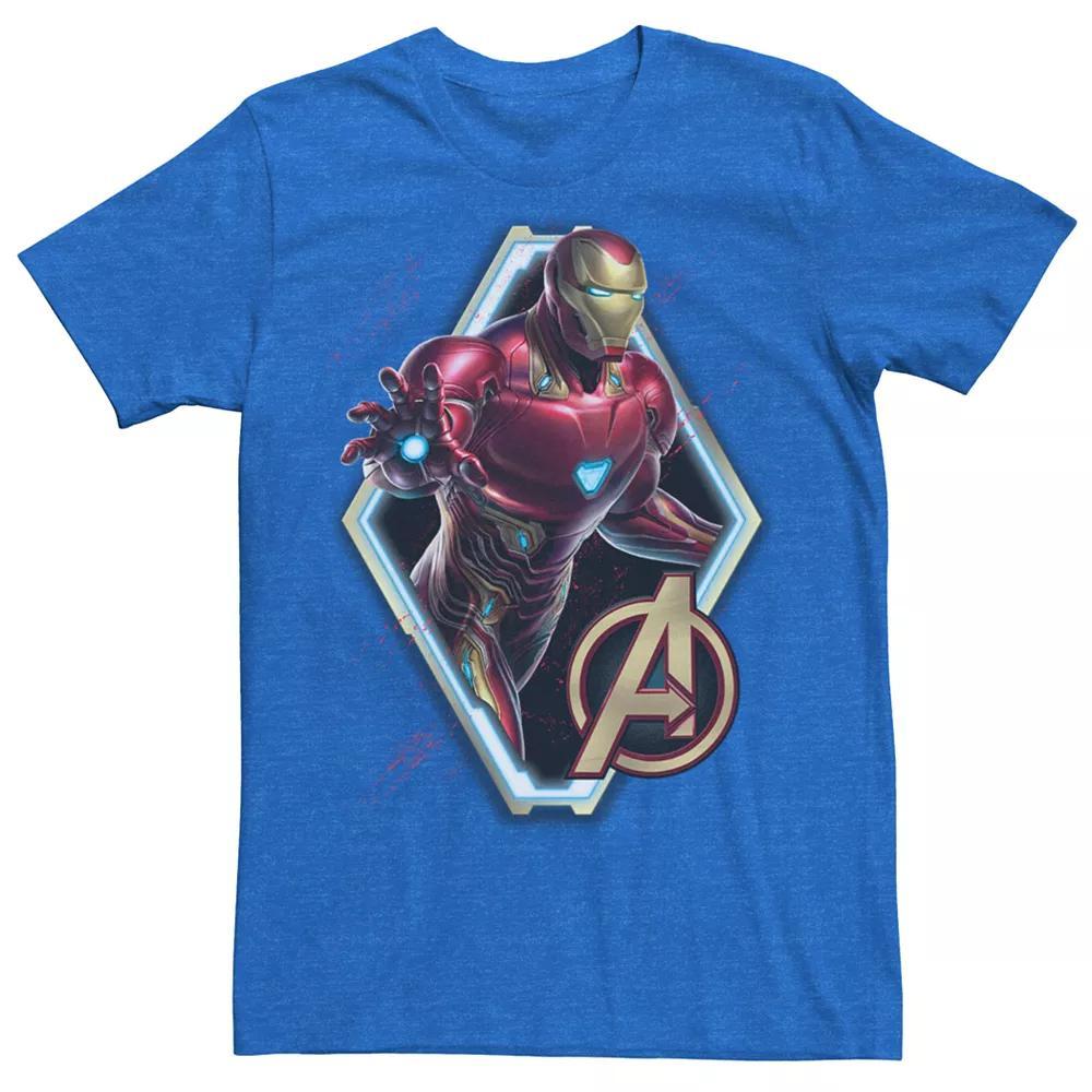 Men's Marvel Avengers Endgame Iron Man Paint Splatter Tee, Size: Small, Royal Grey Product Image