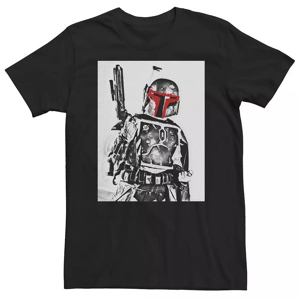 Big & Tall Star Wars Boba Fett Highly Contrasted Photo Shoot Tee, Men's, Size: 5XL, Black Product Image