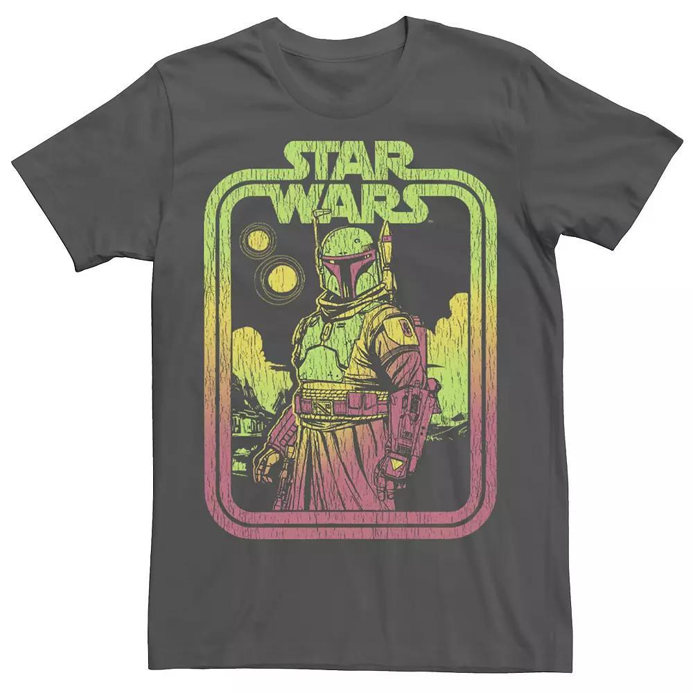Men's Star Wars Boba Fett Retro Boxed Portrait Tee, Size: Large, Grey Product Image