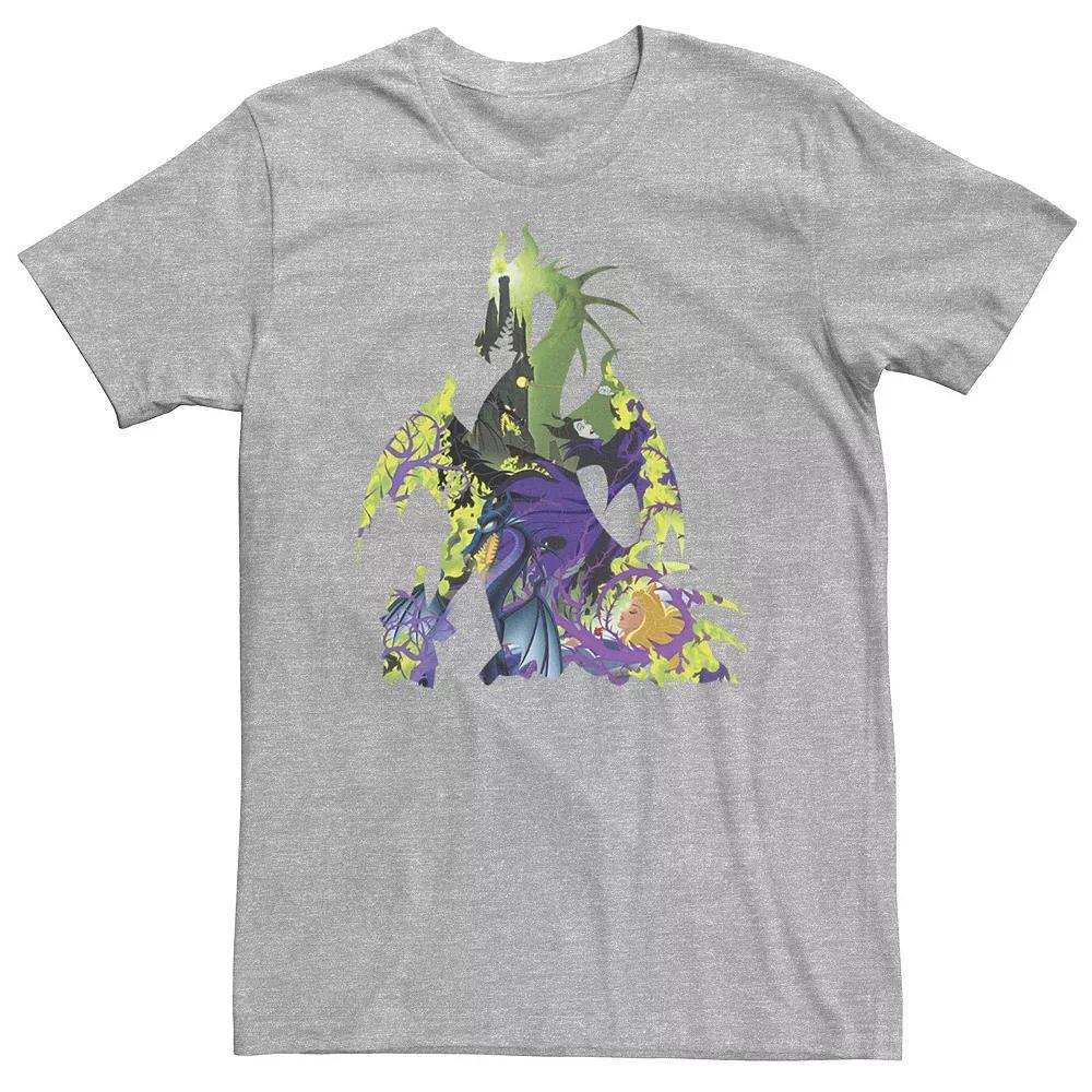 Big & Tall Disney Sleeping Beauty Maleficent Dragon Silhouette Tee, Men's, Size: 3XL, White Product Image