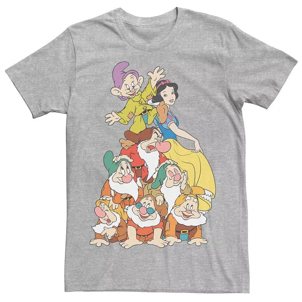 Disney's Snow White Seven Dwarf Stack Men's Tee, Size: XL, Athletic Grey Product Image