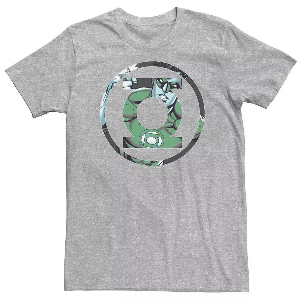 Men's DC Comics Justice League Green Lantern Face Logo Tee, Size: Large, Kelly Grey Product Image