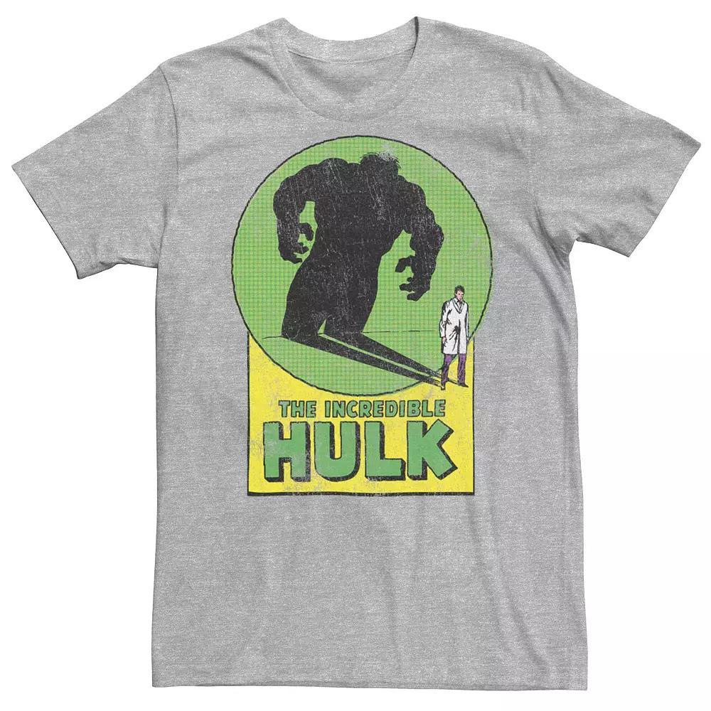 Men's Marvel Hulk Transformation Retro Poster Tee, Size: XL, Athletic Grey Product Image