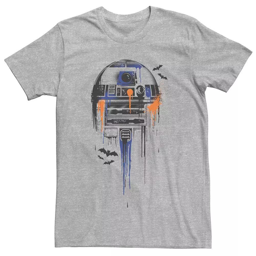 Men's Star Wars R2-D2 Halloween Paint Splatter Graphic Tee, Size: Small, Athletic Grey Product Image