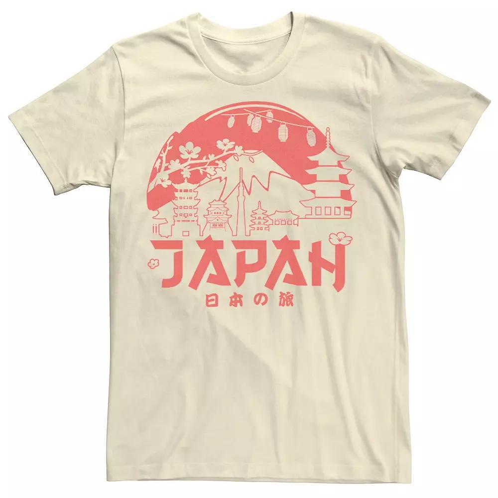 Men's Travel Apparel Japan Cherry Blossoms Tee, Size: Medium, Natural Product Image