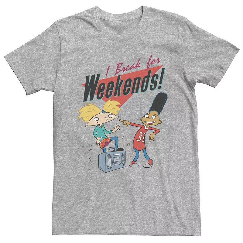 Men's Hey Arnold I Break For Weekends Tee, Size: Small, White Product Image