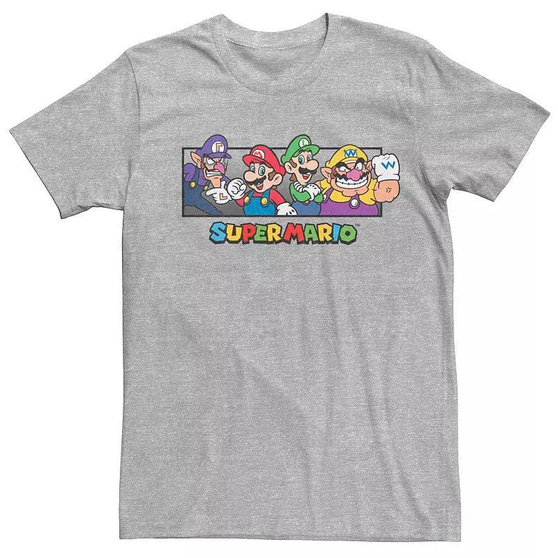 Men's Super Mario Bros. Character Collage Portrait Graphic Tee, Size: XL, Black Product Image