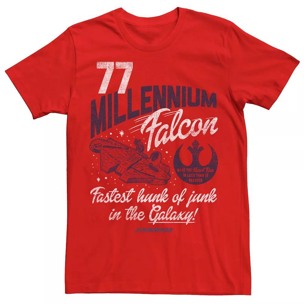 Men's Star Wars Millennium Falcon Fly Vintage Tee, Size: Medium, Red Product Image