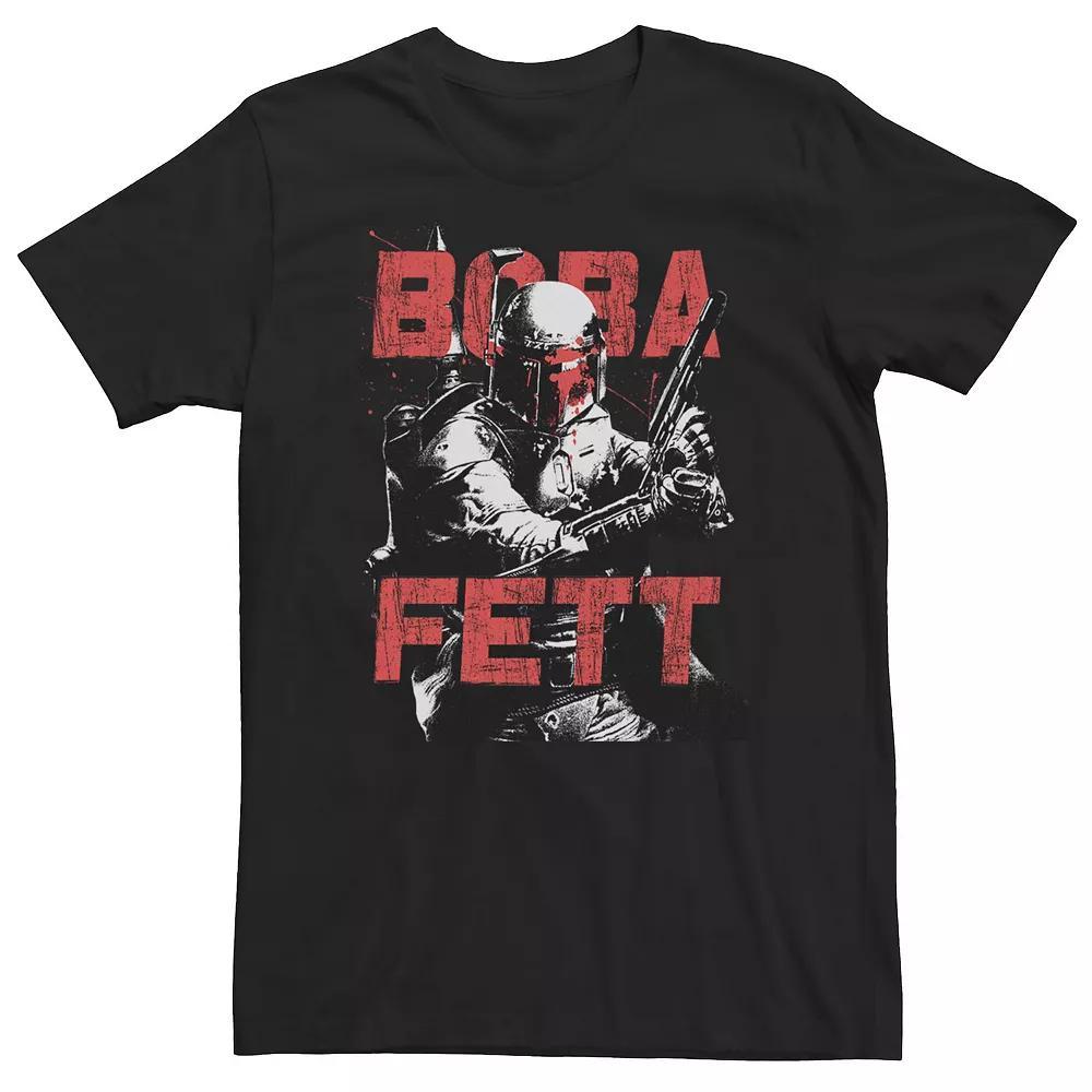 Big & Tall Star Wars Boba Fett Contrasted Tonal Pose Tee, Men's, Size: Large Tall, Black Product Image