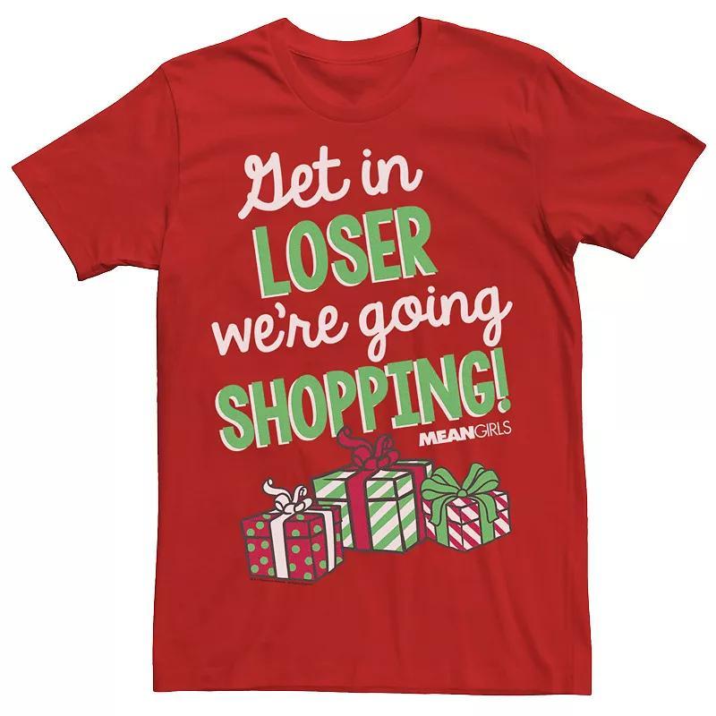 Men's Mean Girls We're Going Shopping Holiday Text Sweatshirt, Size: Large, Red Product Image