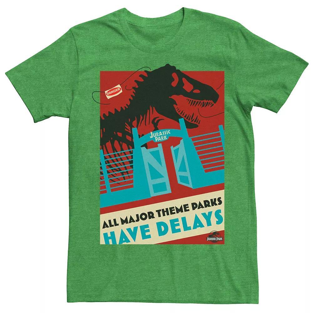 Men's Jurassic Park Delays Simple Gate Tee, Size: XL, Kelly Grey Product Image