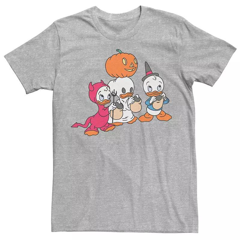 Disney's DuckTales Huey Dewey Louie Trick-Or-Treat Costumes Retro Men's Tee, Size: Small, Athletic Grey Product Image