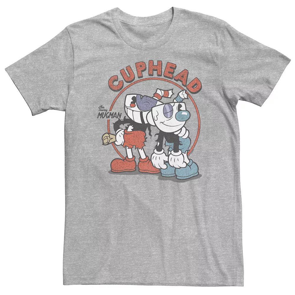 Big & Tall Cuphead Starring Mugman Rough & Ready Tee, Men's, Size: Large Tall, Athletic Grey Product Image