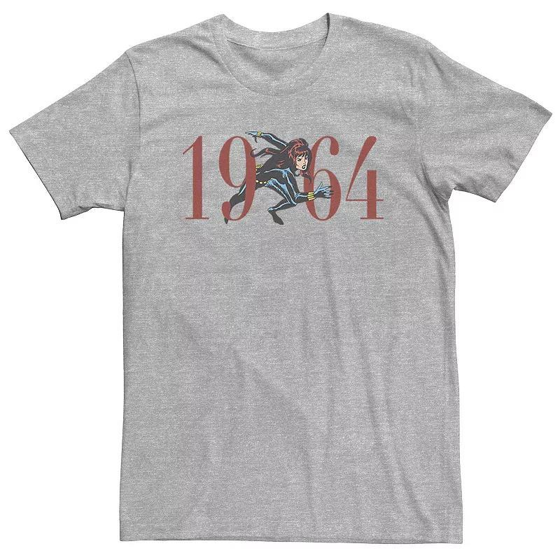 Big & Tall Marvel Retro 1964 Black Widow Action Pose Tee, Men's, Size: XXL Tall, Athletic Grey Product Image