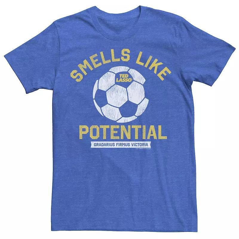 Men's Ted Lasso Smells Like Potential Graphic Tee, Size: Large, Royal Grey Product Image