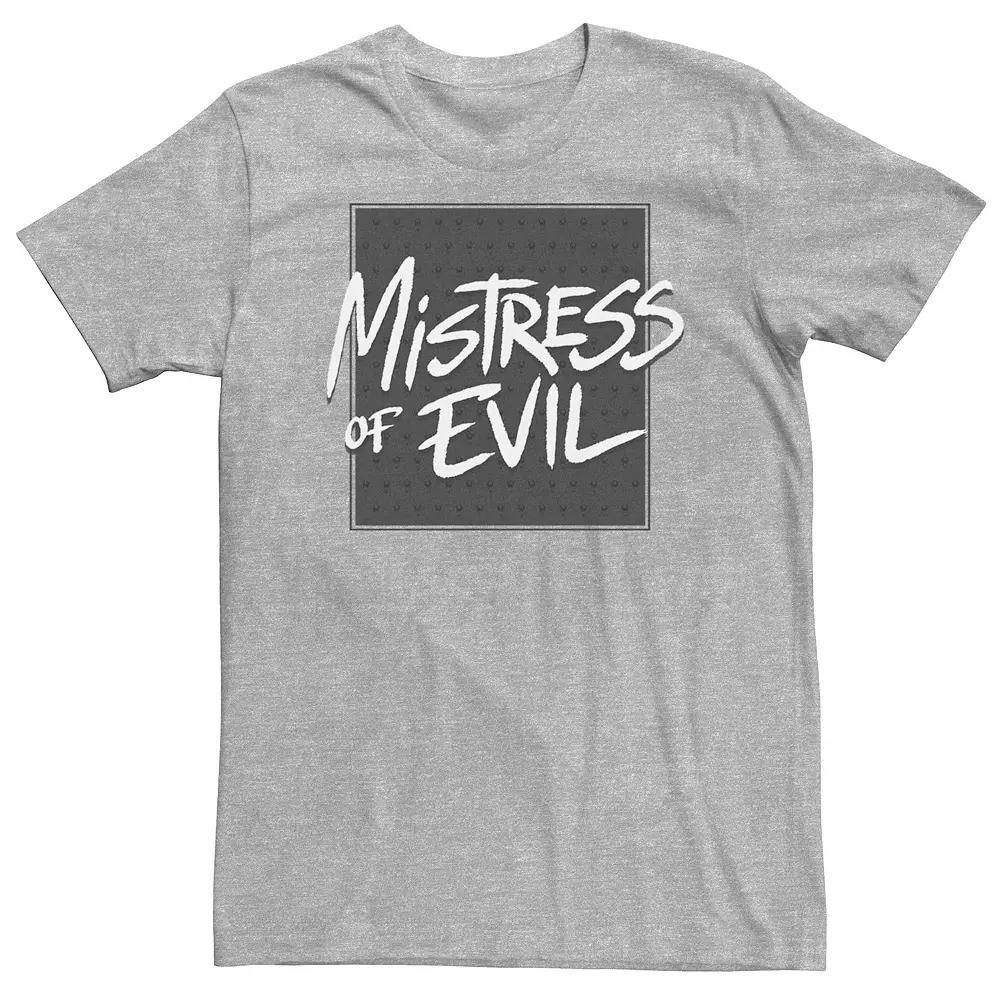 Big & Tall Disney Maleficent Mistress Of Evil Text Box Tee, Men's, Size: 4XL, Athletic Grey Product Image