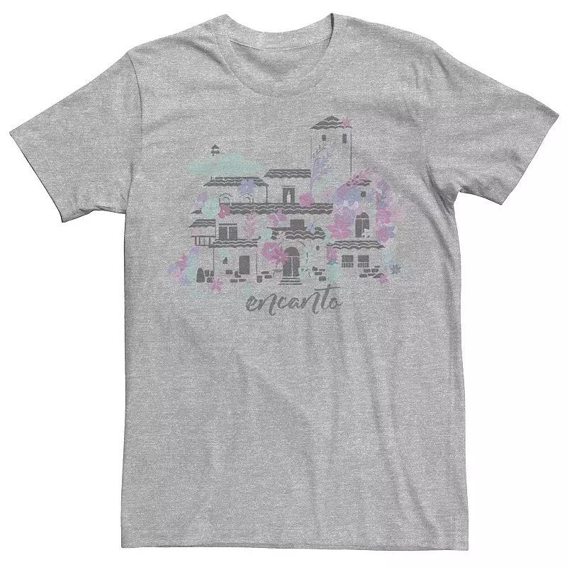 Disneys Encanto Mens Home Water Color Portrait Tee Athletic Grey Product Image