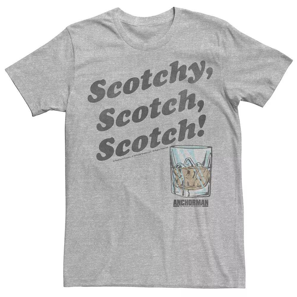Men's Anchorman Scotchy Scotch Scotch Glass Tee, Size: 3XL, Athletic Grey Product Image