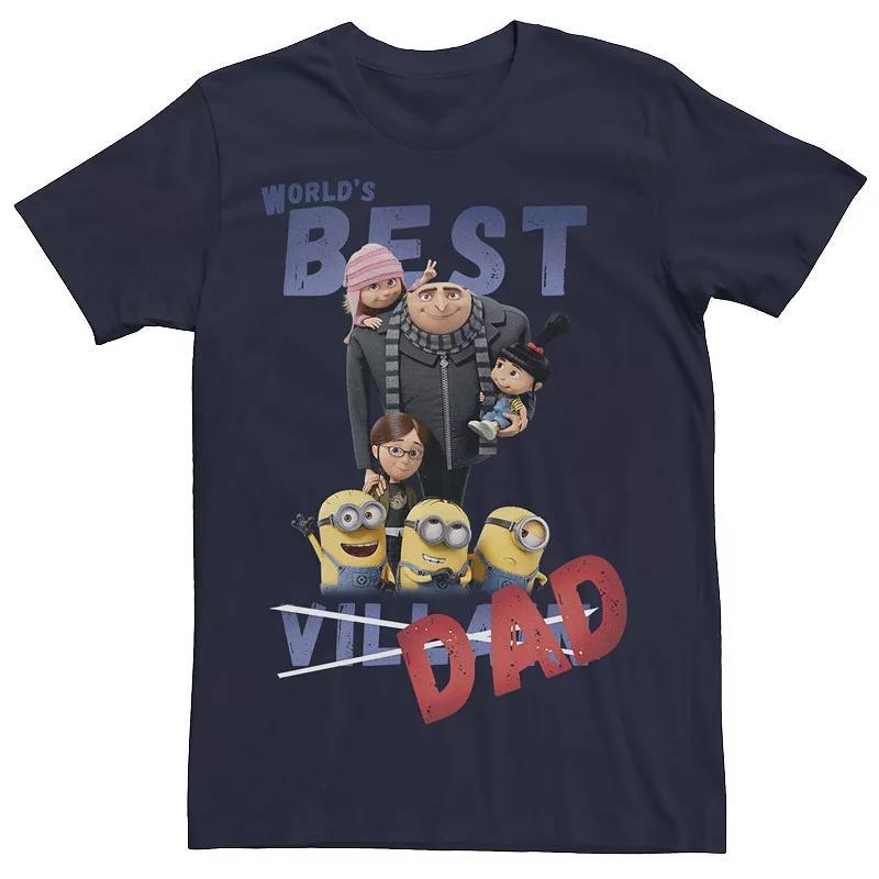 Mens Despicable Me Minions Worlds Best Dad Tee Athletic Grey Product Image